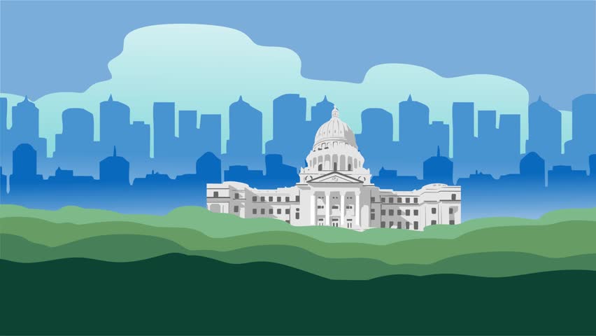 beautiful view of des moines iowa with sky and buildings
