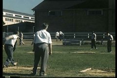 1940s - Men play horseshoes in this 1949 home movie.