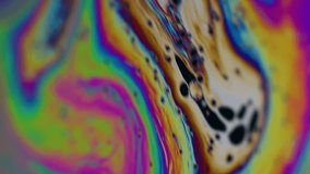 Vertical video. Colorful blur fluid. Iridescent soap. Rainbow bubble swirl fantasy bright art ink water surface. Neon dye mix abstract background. - Powered by Shutterstock - Get 15% off with code: PIKWIZARD15