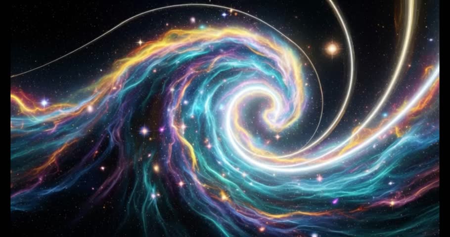 Galactic Vortex: A Dance of Light and Gravity

