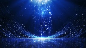 Digital Blue Particles Ascending Flow on Water Reflection Abstract Loop - Powered by Shutterstock - Get 15% off with code: PIKWIZARD15