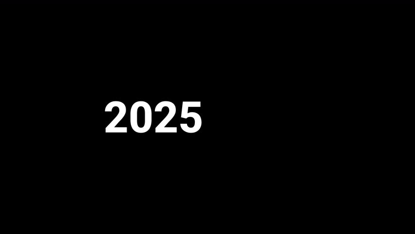 Minimal 2026 Number Animation with Clean Typography on Transparent Background | 4K Alpha Channel Video
