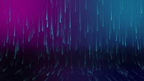Digital animation of falling light streaks over teal and purple abstract scene moving smoothly in motion. Teal and Purple Abstract animation Background with Falling Light Streaks motion. - Powered by Shutterstock - Get 15% off with code: PIKWIZARD15