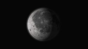 The Moon illuminated against a starry animation black sky with visible craters and surface details space. Animated space scene showing moon glowing with visible craters in black starry sky motion. - Powered by Shutterstock - Get 15% off with code: PIKWIZARD15