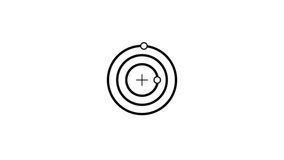 Animated stellite linear icon with plus icon. Rotating around globe. moon orbiting model. Seamless loop HD video with alpha channel . - Powered by Shutterstock - Get 15% off with code: PIKWIZARD15