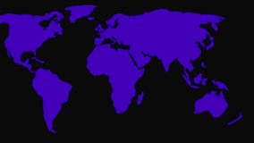 Blue World Map With Breaking News Text Overlay On animation Black Background global information. Dynamic blue digital world map with breaking news overlay, global event update animation background. - Powered by Shutterstock - Get 15% off with code: PIKWIZARD15