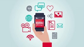 3D animation showcasing wearable technology devices with futuristic interface, health monitoring, and smart connectivity perfect for IoT, digital innovation, and tech product visuals - Powered by Shutterstock - Get 15% off with code: PIKWIZARD15