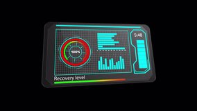 nextgeneration medical data interface, futuristic holographic display for health monitoring, hightech holographic interface demonstrating patient recovery details and chronological data - Powered by Shutterstock - Get 15% off with code: PIKWIZARD15