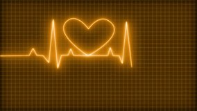 Glowing Heartbeat Pulse Animation, Animated Neon ECG Heartbeat Line - Powered by Shutterstock - Get 15% off with code: PIKWIZARD15