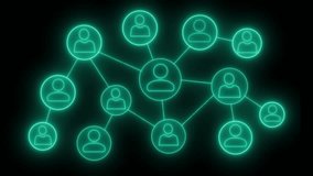 Glowing Network of Interconnected User Icons Animation - Powered by Shutterstock - Get 15% off with code: PIKWIZARD15