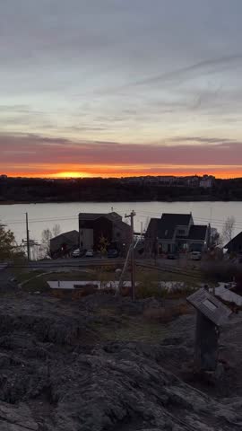 Sunset over the Lake in Yellowknife, Canada