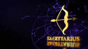Sagittarius zodiac star sign illustration featuring the constellation and symbolic archer, representing adventure, optimism, and astrological traits. - Powered by Shutterstock - Get 15% off with code: PIKWIZARD15