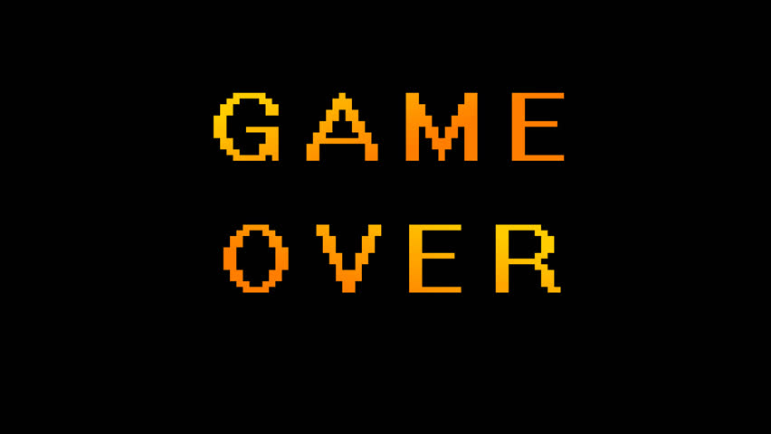 8 bit game over Retro Style Game Over 8 bit Text Animation. Retro video game on black screen. Dark Background Pixelated Text. 4k video
 - Powered by Shutterstock - Get 15% off with code: PIKWIZARD15
