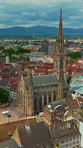 Aerial view of Mulhouse, Alsace, France