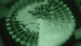 4K digital animation of a green radar scanning system over a world map grid, symbolizing global tracking, navigation, surveillance, and advanced military or tech systems. - Powered by Shutterstock - Get 15% off with code: PIKWIZARD15