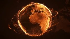 Sci-fi futuristic hologram-style globe, seamless looping animated motion background, high-tech digital design for modern visuals. - Powered by Shutterstock - Get 15% off with code: PIKWIZARD15