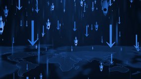 Global Decline Downward Arrows Over World Map Animation - Powered by Shutterstock - Get 15% off with code: PIKWIZARD15