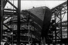 1940s - Good footage of ships being built and launched during World War Two.