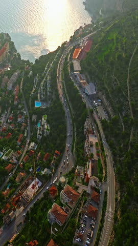  Aerial view of Cap dAil on French Riviera near Monaco 