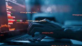 Hacker typing code on laptop keyboard with system hacked warning cybersecurity data breach concept - Powered by Shutterstock - Get 15% off with code: PIKWIZARD15