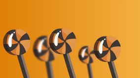 Colorful candy lollipops standing tall on festive yellow background - Powered by Shutterstock - Get 15% off with code: PIKWIZARD15