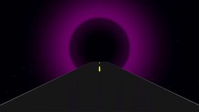 Road leading into a colorful, pulsating black hole . - Powered by Shutterstock - Get 15% off with code: PIKWIZARD15