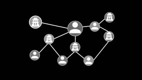 Digital animation of a global network with user icons connected by lines, symbolizing international communication and connectivity - Powered by Shutterstock - Get 15% off with code: PIKWIZARD15