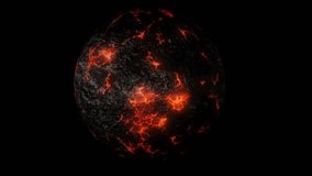 A mesmerizing abstract depiction of a fiery planet, showcasing a dark, textured surface interspersed with glowing, molten lava. - Powered by Shutterstock - Get 15% off with code: PIKWIZARD15