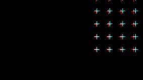 A digital crosshair target with a glitch art effect, centered on a black background, creating a minimalist and abstract visual. - Powered by Shutterstock - Get 15% off with code: PIKWIZARD15
