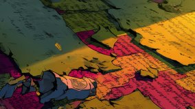 A gritty anime-inspired texture showcases jagged cracks with glowing energy fragments. It is crafted for stylized edits and anime sequences. - Powered by Shutterstock - Get 15% off with code: PIKWIZARD15