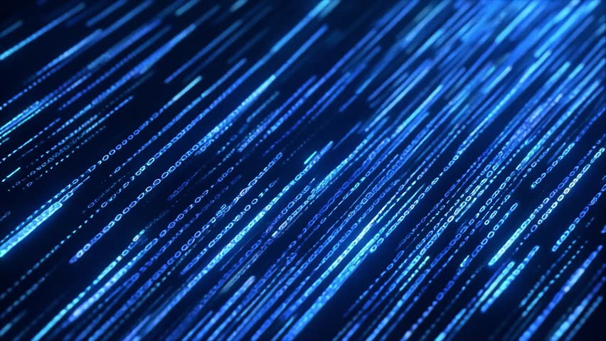 Abstract blue lines moving across the screen 