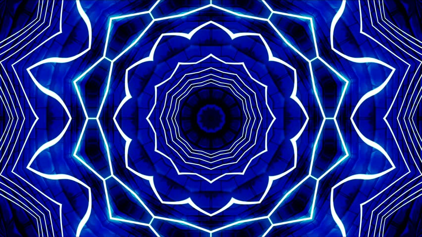 White Blue Neon Mandala Abstract Floral Kaleidoscope Symmetry Loop Animation	 - Powered by Shutterstock - Get 15% off with code: PIKWIZARD15