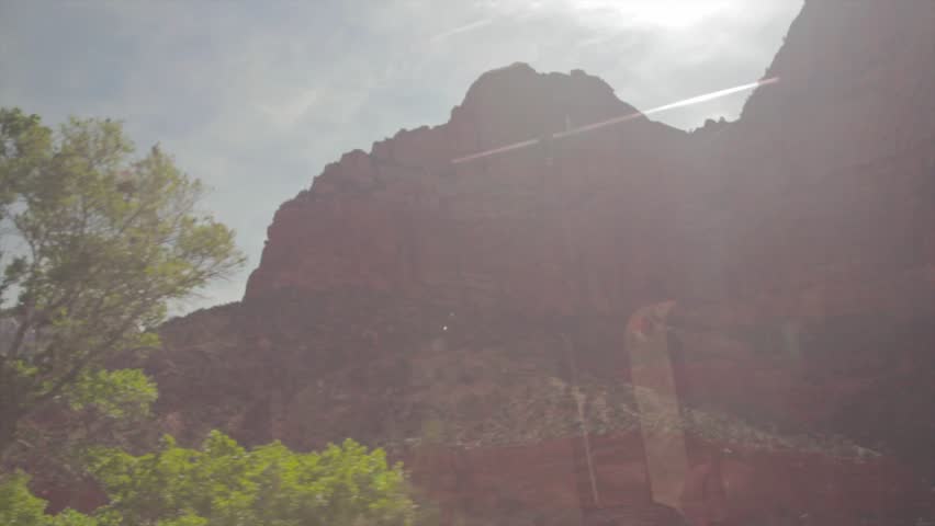 Beautiful red rock cliffs in Zion National Park Southern Utah