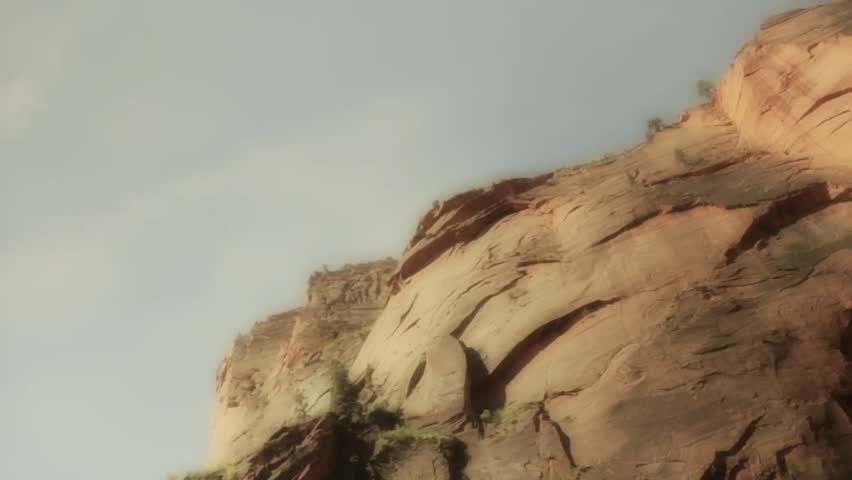 Beautiful red rock cliffs in Zion National Park Southern Utah