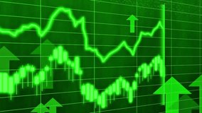Green stock market chart showing upward trends and positive growth data visualization - Powered by Shutterstock - Get 15% off with code: PIKWIZARD15
