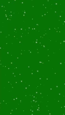 Slow Falling Glowing Snow Vertical Green Screen Seamless Loop 4K Chroma Key