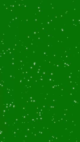 Falling Glowing Snow Vertical Green Screen Seamless Loop 4K Chroma Key