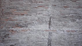 Weathered brick wall texture with sharp detail, faded red bricks and grey mortar, visible cracks and layered masonry, building; background backplate template calm. - Powered by Shutterstock - Get 15% off with code: PIKWIZARD15