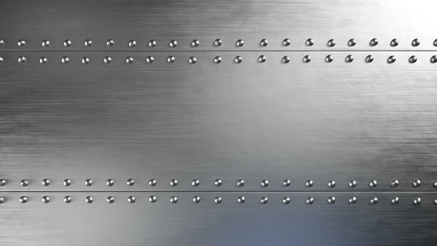 Steampunk iron background with borders and rivets. Iron bunker with an embrasure or window. Isolated with green chromakey, luma matte.