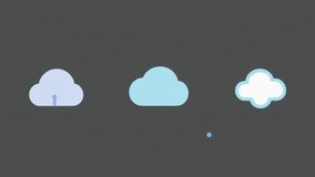 Cloud computing network data transfer and communication concept with cloud icons and data flow. Modern technology and digital transformation. - Powered by Shutterstock - Get 15% off with code: PIKWIZARD15