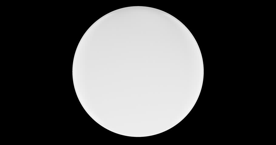 Blank Round Badge Pin Button Mockup rotation animation seamlessly loopable. 3D rendering isolated on transparent background