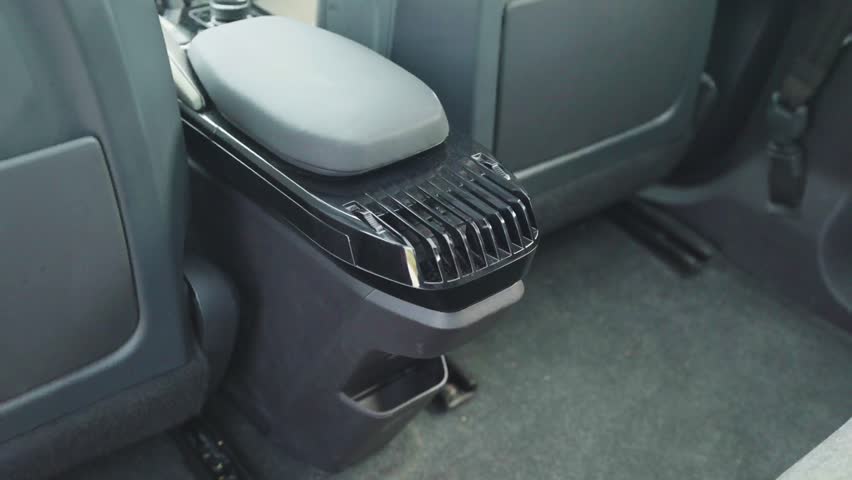 Closeup shot of rear car seat Ac vent.