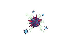 Coronavirus molecule animation, stop motion, 4K digital illustration of the virus - Powered by Shutterstock - Get 15% off with code: PIKWIZARD15