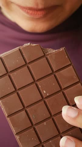 Enjoying a sweet chocolate treat after a long day