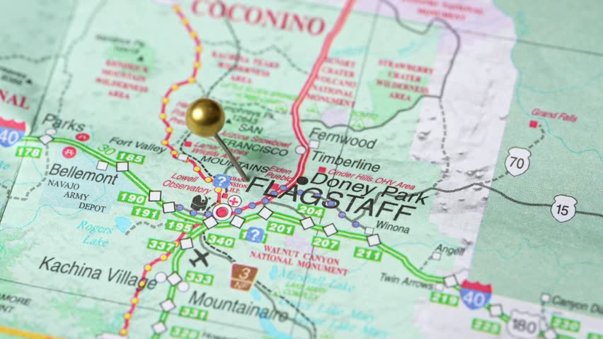 Flagstaff, AZ Arizona USA, US Map Pin, City Location