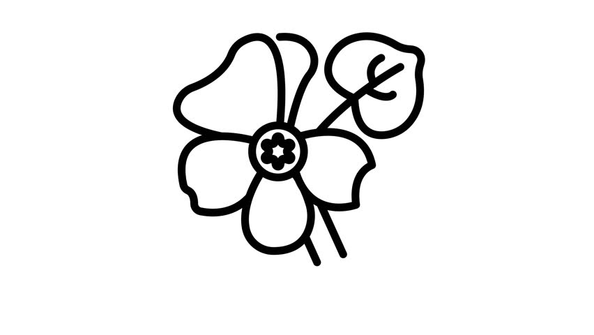 Animated Violet Garden Flower soft