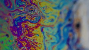 Vertical video. Spectrum defocused soap. Rainbow flow mix. Chemical colorful ink wave surface background. Swirl pigment leak drop abstract stream. - Powered by Shutterstock - Get 15% off with code: PIKWIZARD15