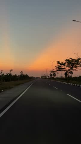 Beautifull Sunset on the road