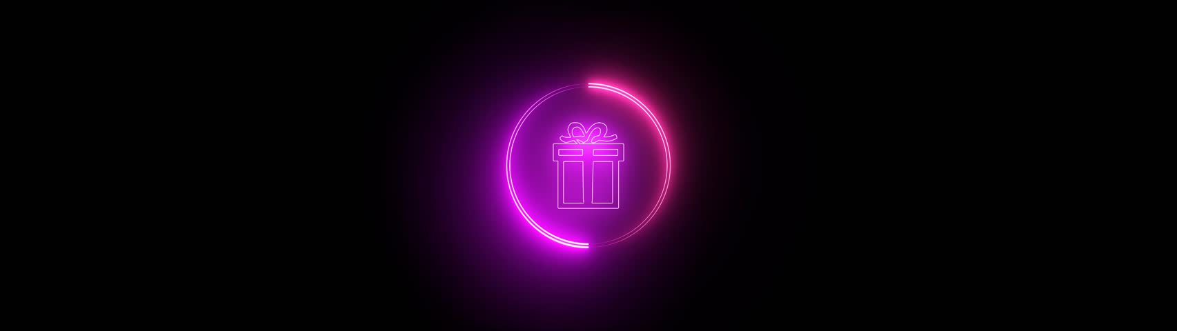 Animated Glowing Christmas Icon Pack Features Festive Neon Style Designs With LED Light Effects And Smooth Looping Motion. Includes Icons Such As Christmas Tree