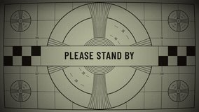 Please stand by tv test pattern vintage broadcast retro screen signal error classic television - Powered by Shutterstock - Get 15% off with code: PIKWIZARD15